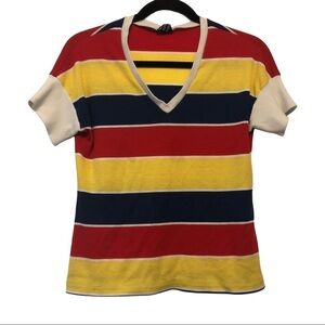 Vintage Catalina Color Block V-Neck Shirt